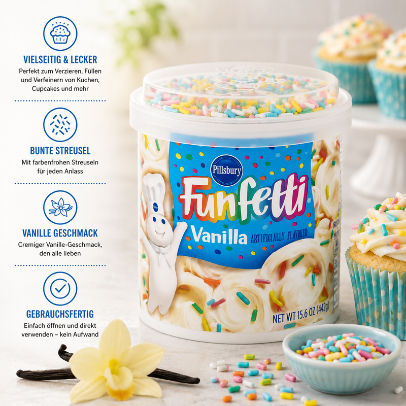 Pillsbury Funfetti - Frosting "Vanilla" (442 g)