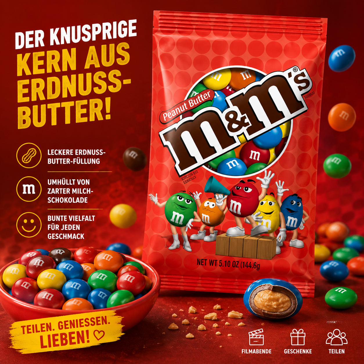 m&m's - Chocolate Candies "Peanut Butter" (144,6 g)