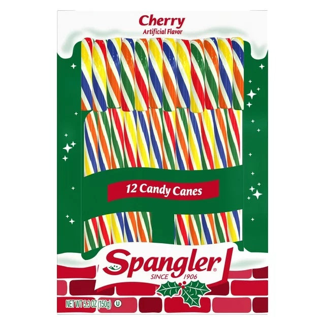 Spangler - Artificially Flavored Cherry "12 Candy Canes" (150 g)