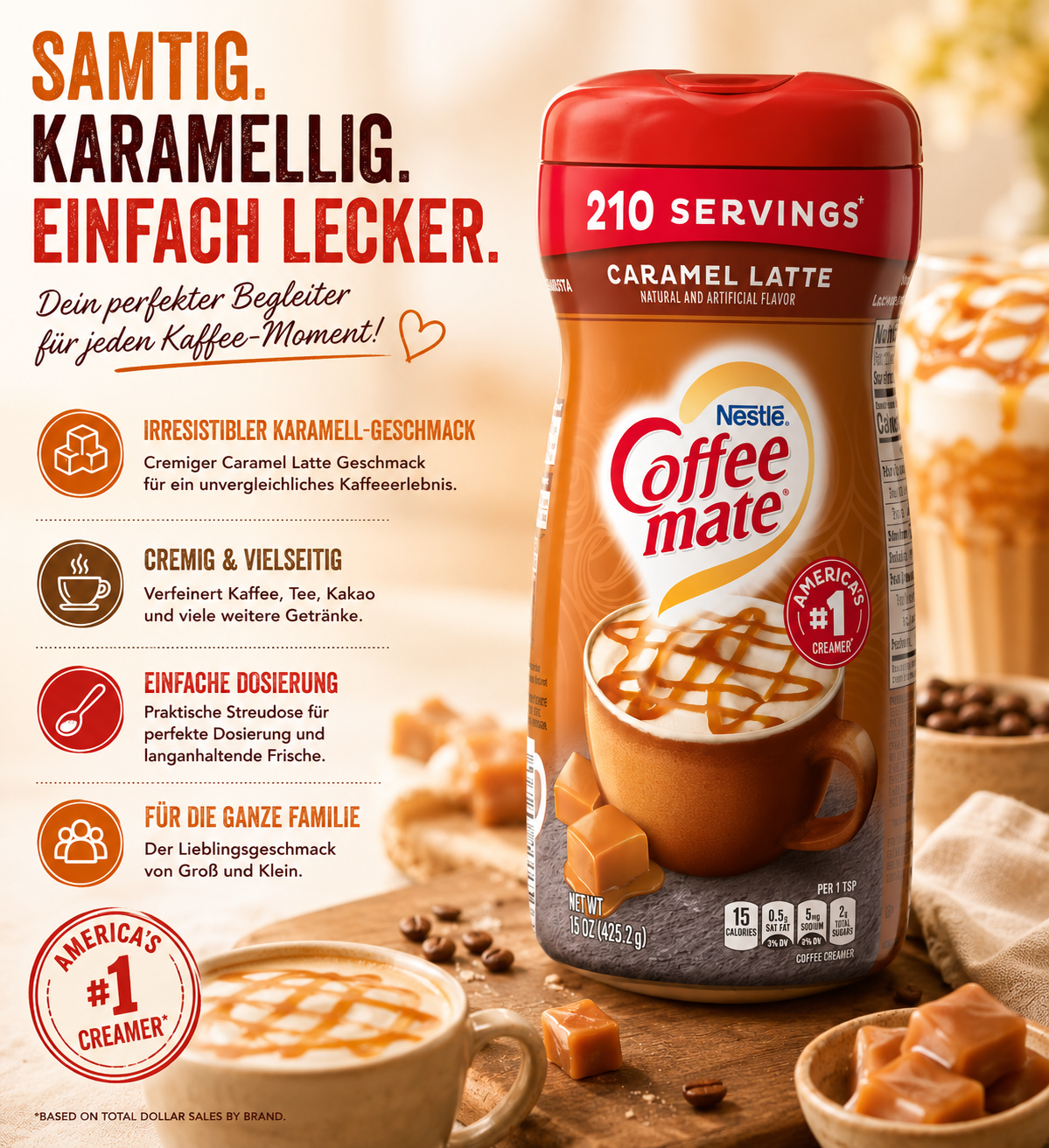 Nestle - Powder Coffee Mate "Caramel Latte" (425,2 g)