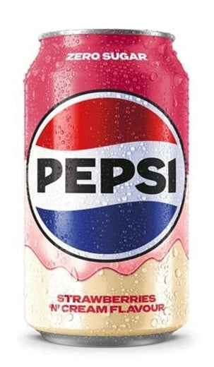 Pepsi-Cola - "Strawberries 'n' Cream" ZERO SUGAR (330 ml)