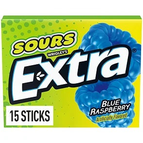 Wrigley's Extra - "Blue Raspberry" sugar free (15 Sticks)