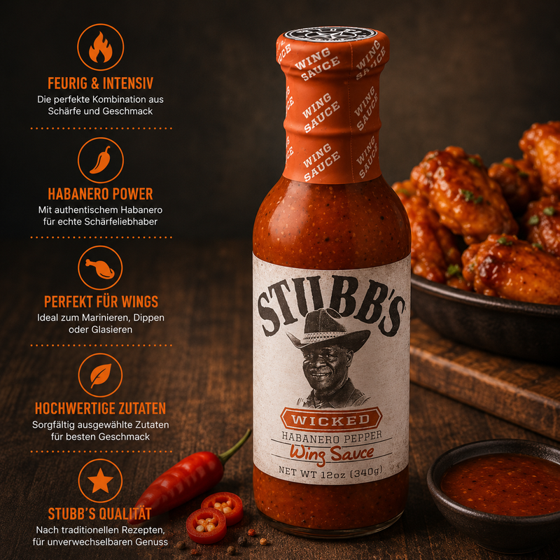 Stubb's - Wicked Habanero Pepper "Wing Sauce" (330 ml)
