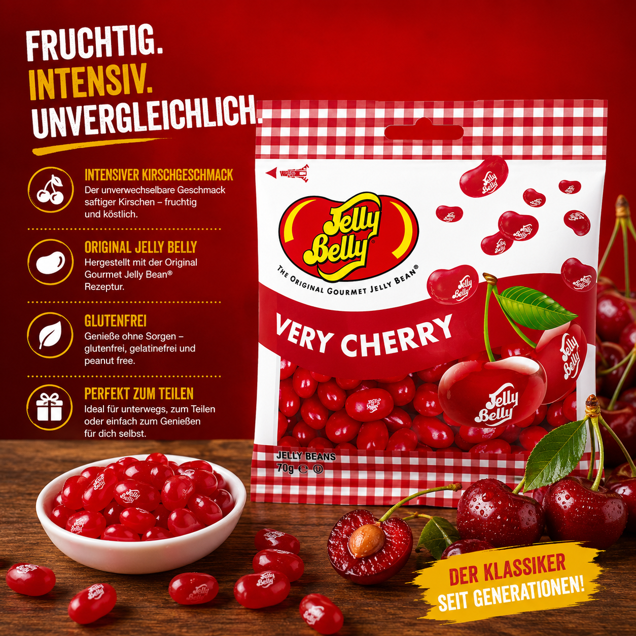 Jelly Belly - Jelly Beans "Very Cherry" (70 g)