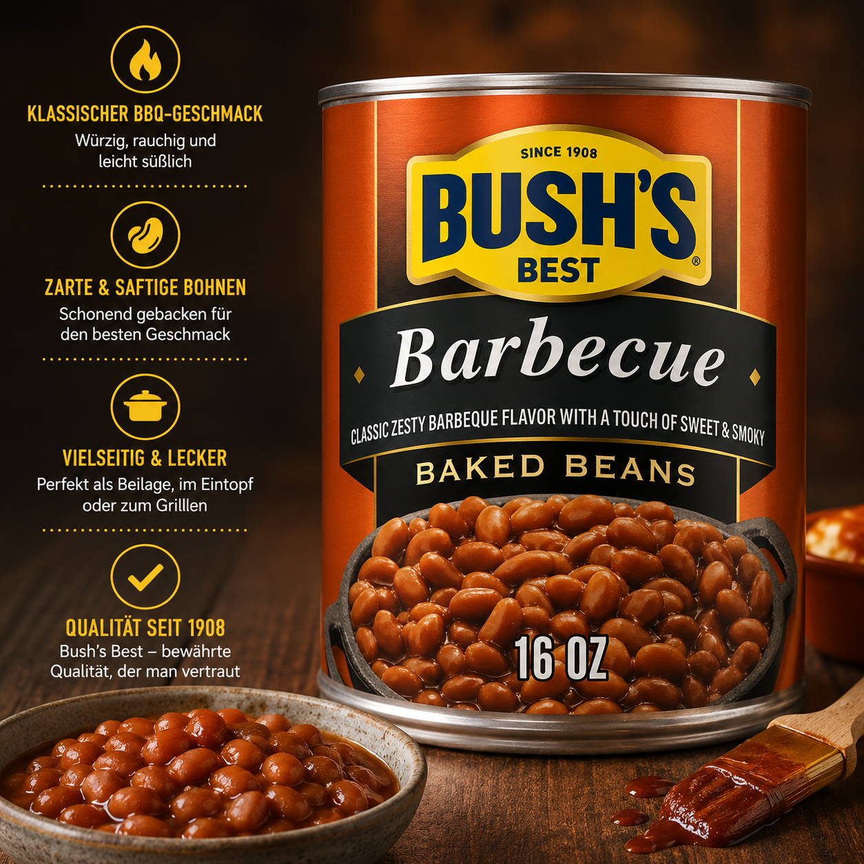 Bush's Best - Baked Beans "Barbecue" (454 g)