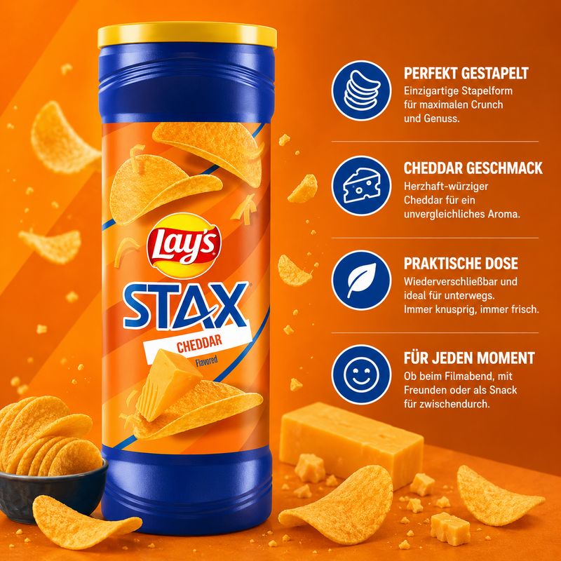Lay's - STAX "Cheddar" (155,9 g)