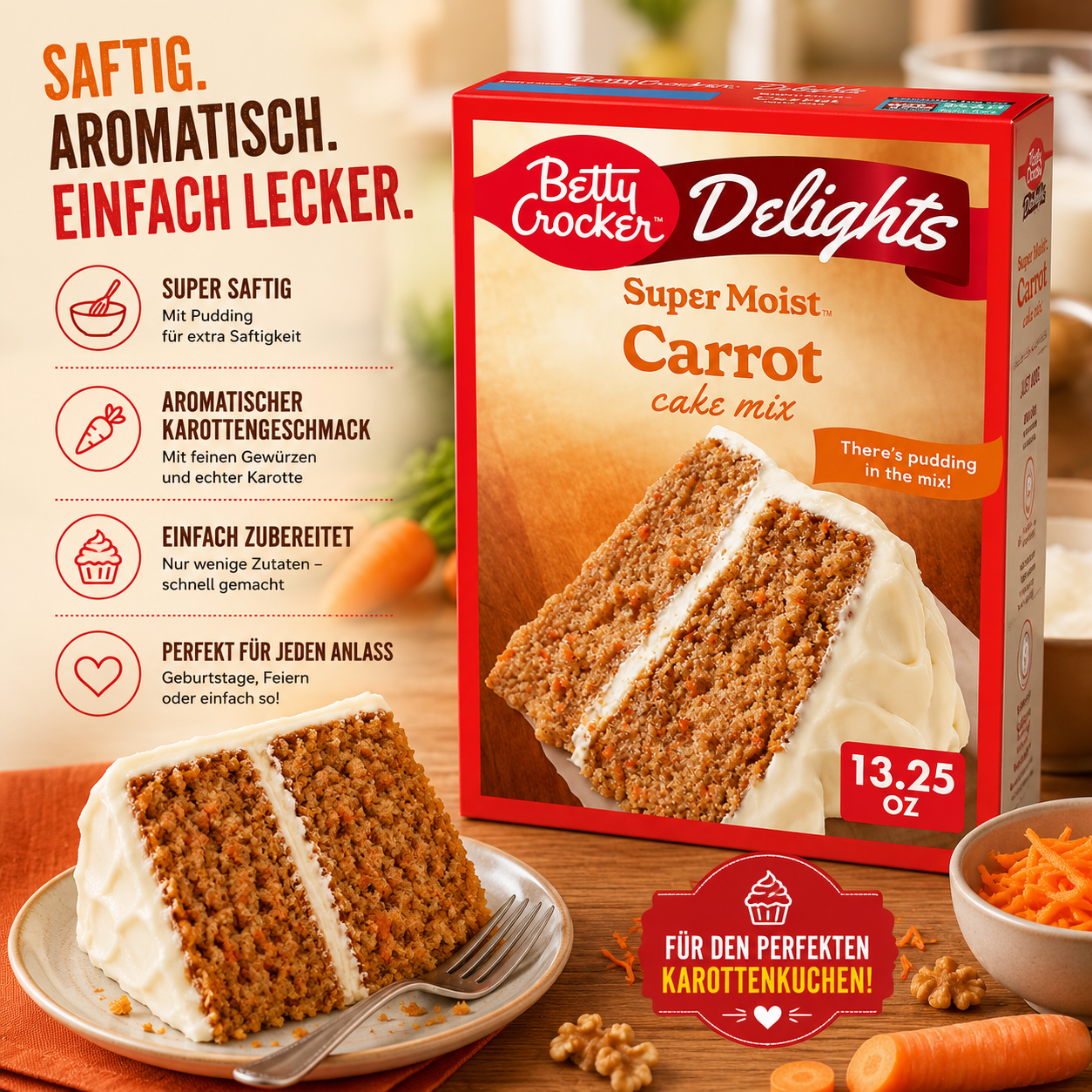 Betty Crocker - Super Moist Cake Mix "Carrot" (375 g)
