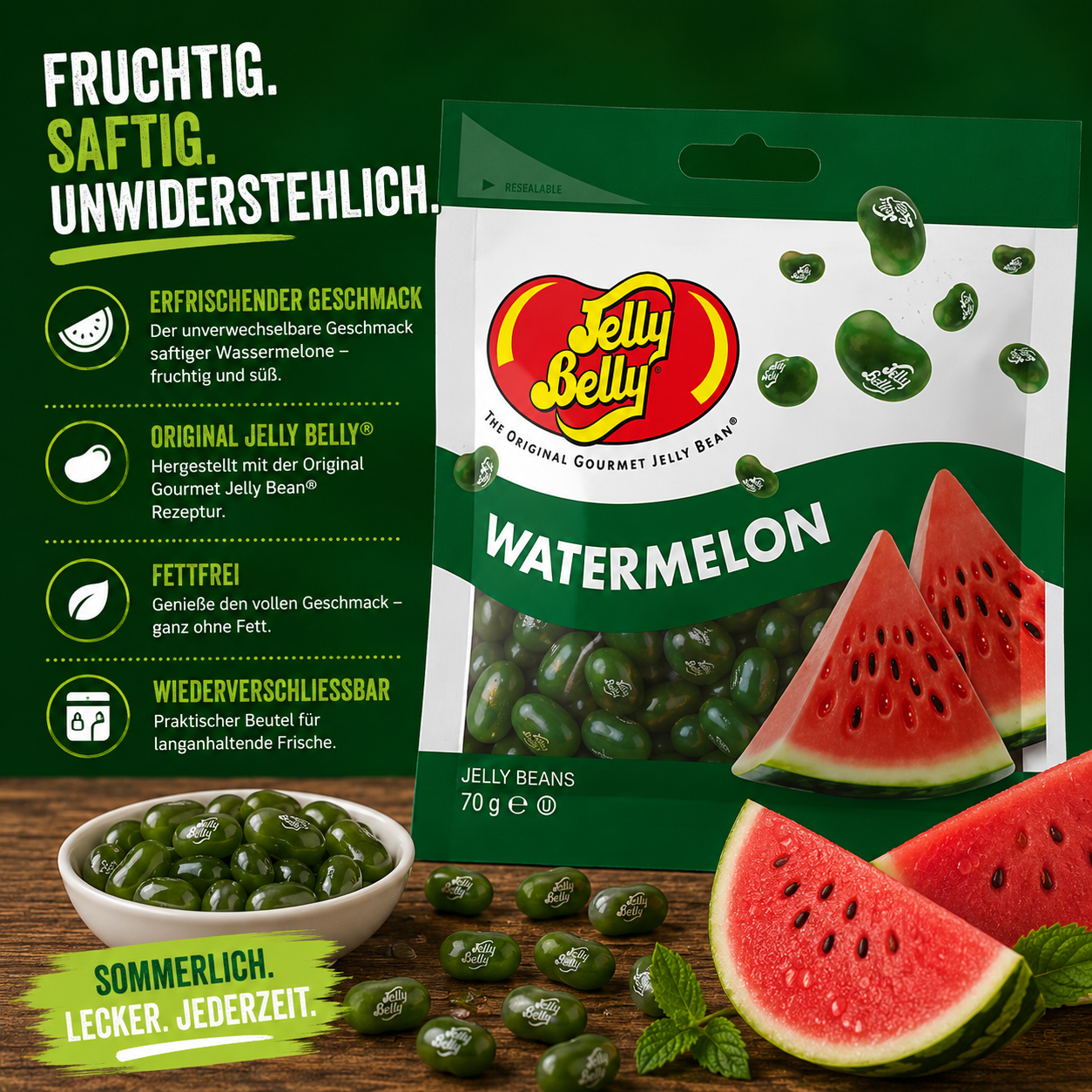 Jelly Belly - Jelly Beans "Watermelon" (70 g)