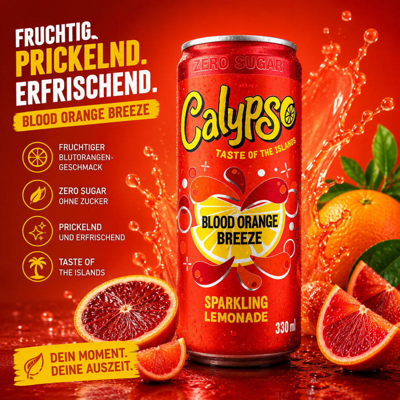 Calypso - Sparkling "Blood Orange Breeze Lemonade" ZERO SUGAR (330 ml)