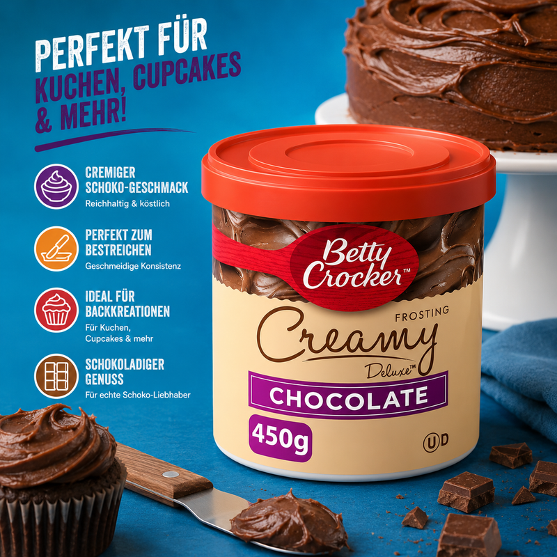 Betty Crocker - Frosting Creamy Deluxe "Chocolate" (450 g)