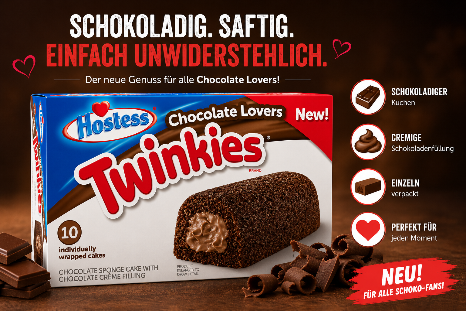 Hostess - Twinkies "Chocolate Lovers" (385 g)