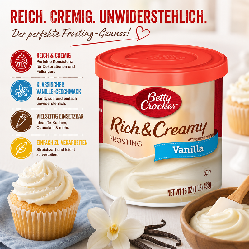 Betty Crocker - Rich & Creamy Frosting "Vanilla" (453 g)