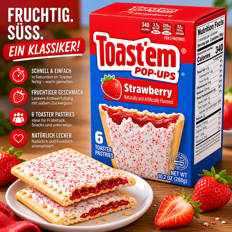 Toast'em - Pop-Ups "Strawberry" (288 g)