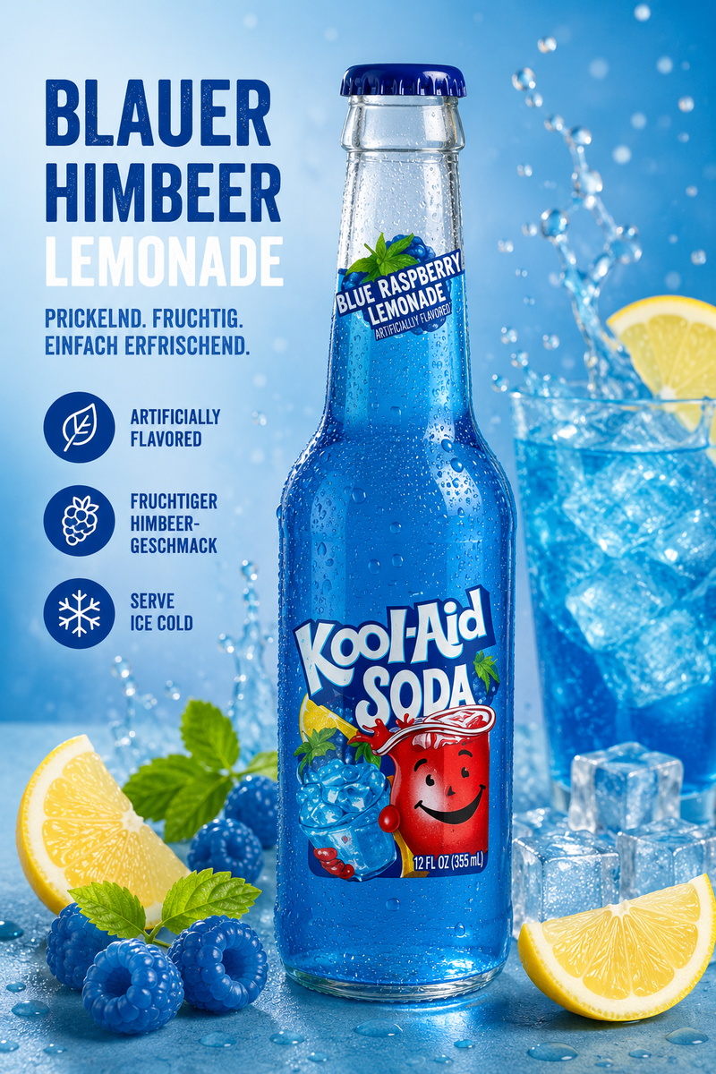 Kool-Aid - Soda "Blue Raspberry Lemonade" (355 ml)