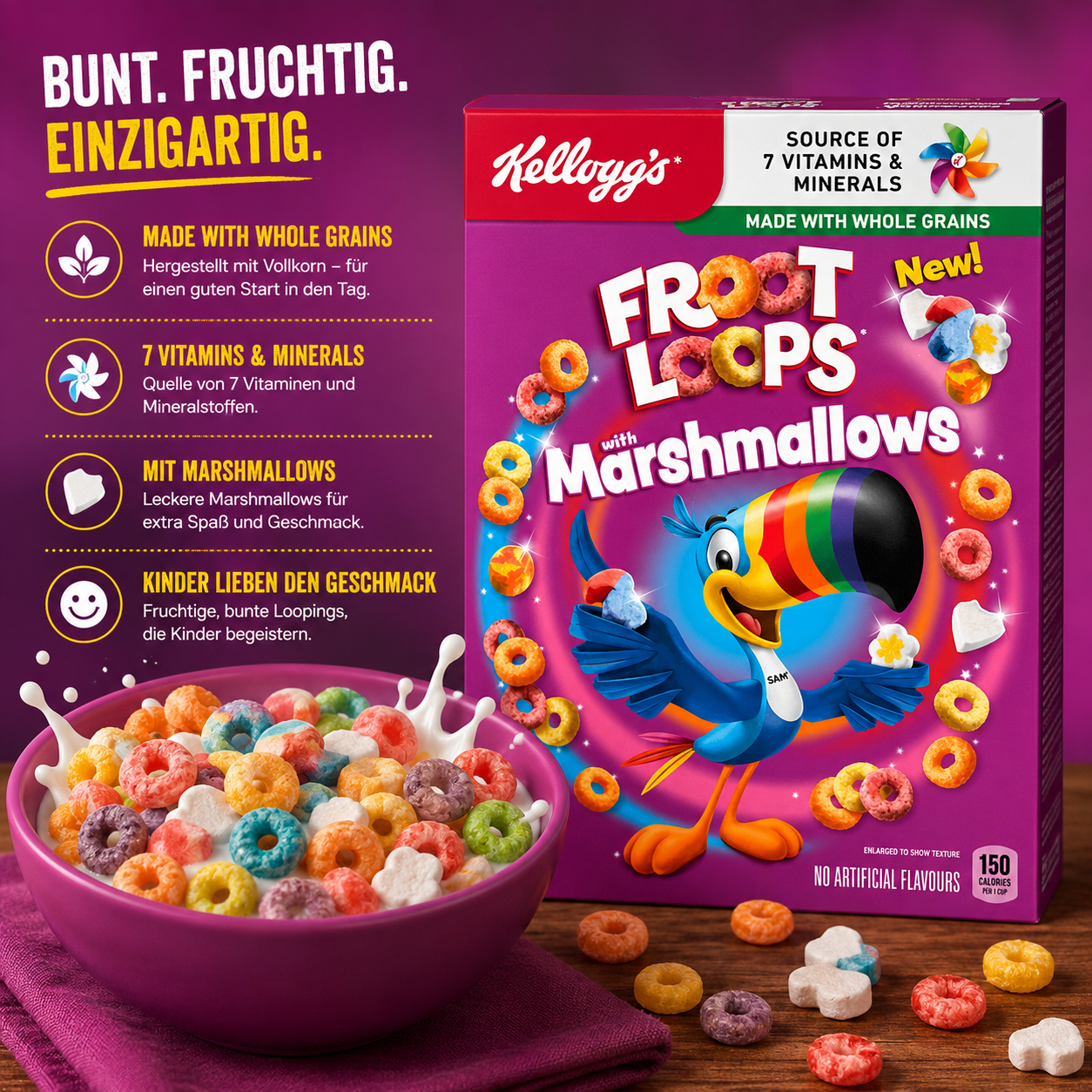 Kellogg's - Cereal "Froot Loops with Marshmallow" (315 g)