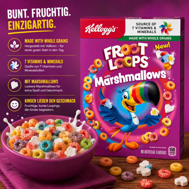 Kellogg's - Cereal "Froot Loops with Marshmallow" (315 g)