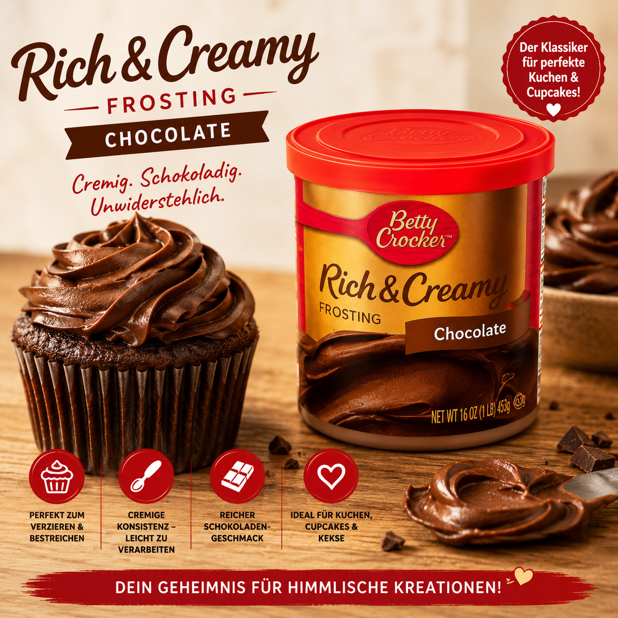 Betty Crocker - Rich & Creamy Frosting "Chocolate" (453 g)