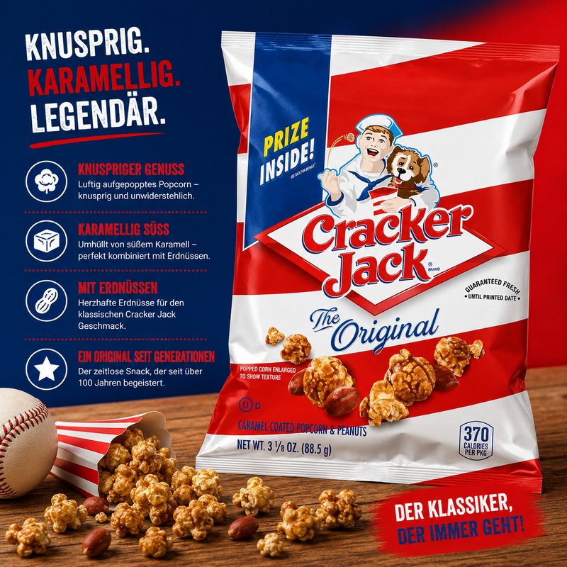 Cracker Jack - Caramel Coated Popcorn & Peanuts "The Original" (88,5g)