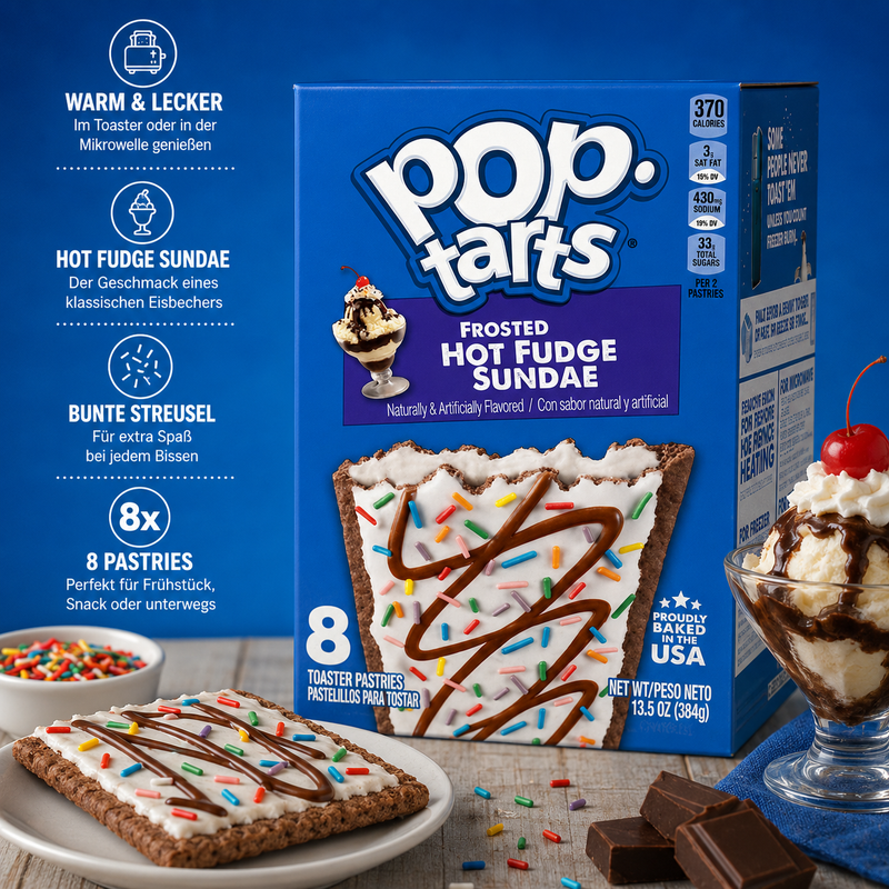 Kellogg's - Pop-Tarts "Frosted Hot Fudge Sundae" (384 g)