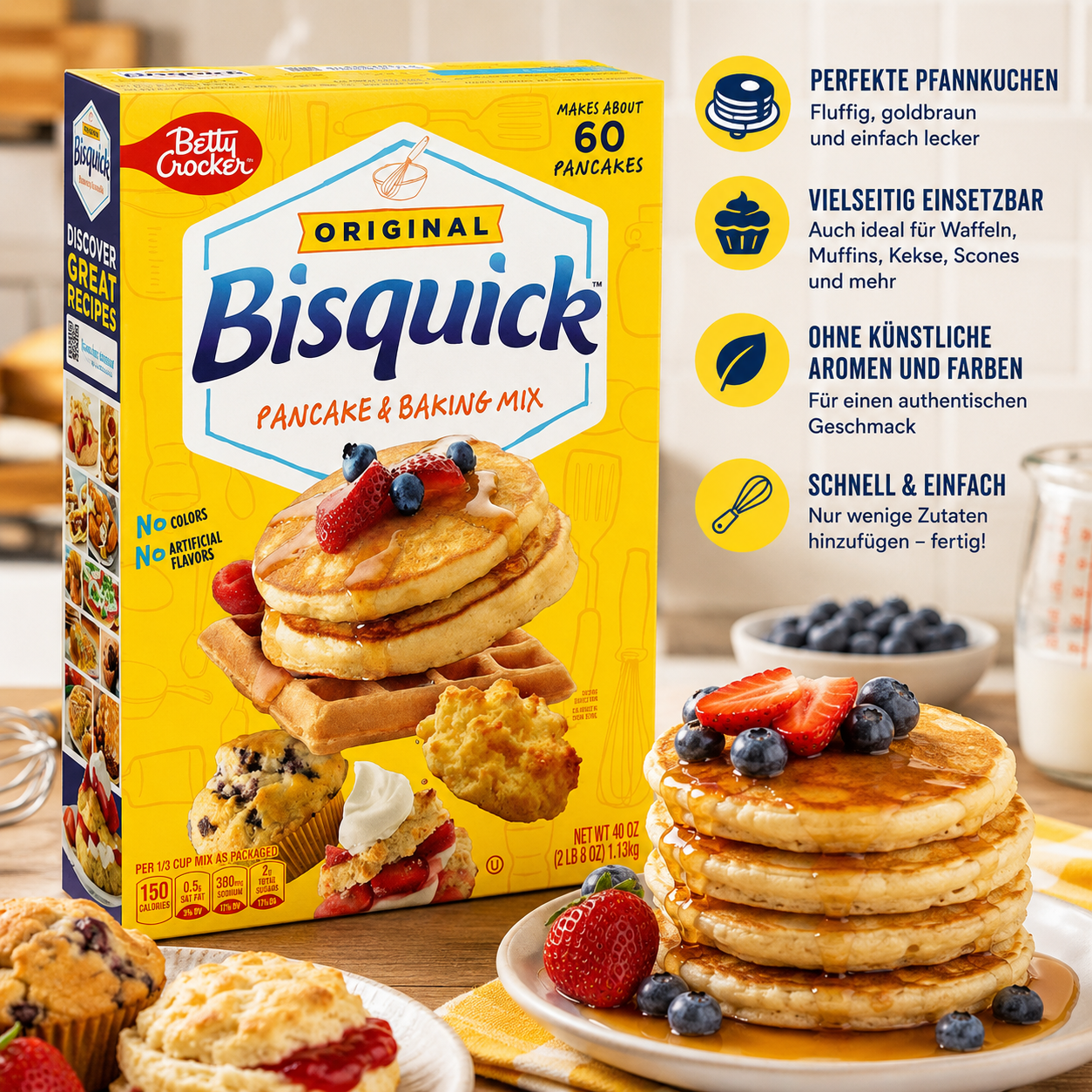 Betty Crocker - Pancake & Bisquick Baking Mix "Original" (1,13 kg)