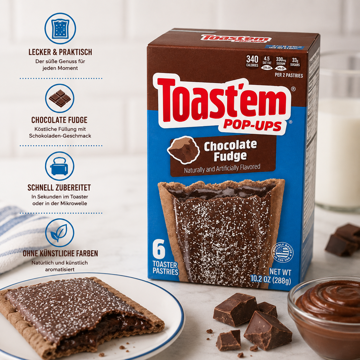 Toast'em - Pop-Ups "Chocolate Fudge" (288g)