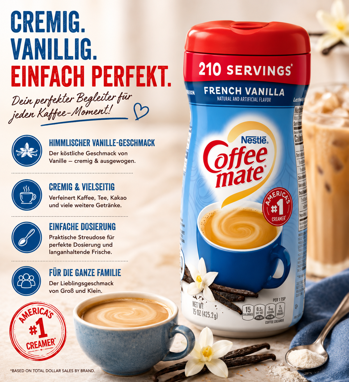 Nestle - Powder Coffee Mate "French Vanilla" (425,2 g)