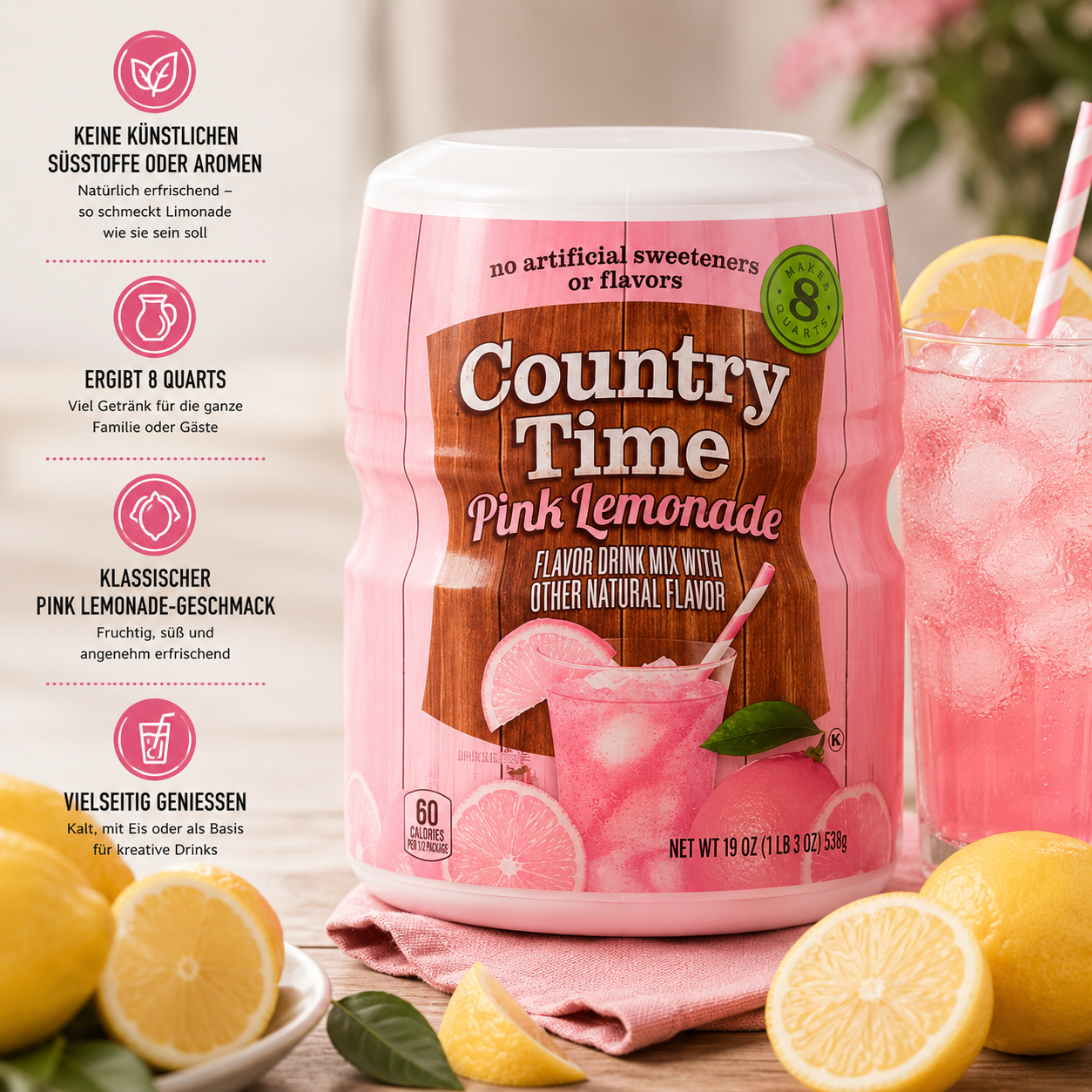 Country Time - "Pink Lemonade" (538 g)
