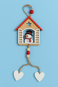 Weihnachtsanhänger Holzhaus (3 Designs)