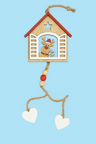 Weihnachtsanhänger Holzhaus (3 Designs)