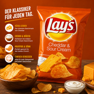 Lay's - Potato Chips "Cheddar & Sour Cream Flavored" (184,2 g)
