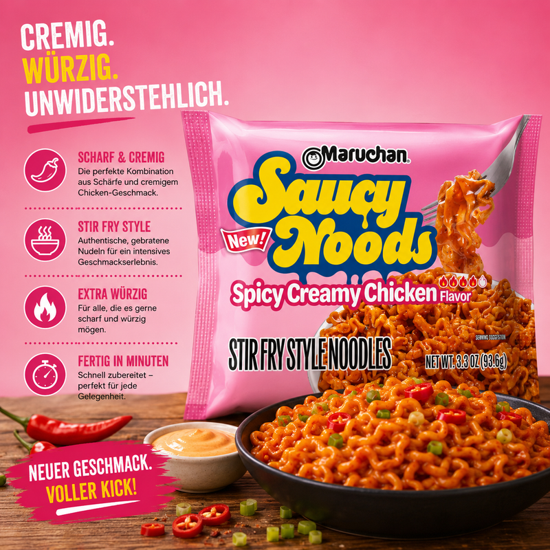 Maruchan - Stir Fry Style Saucy Noodles "Spicy Creamy Chicken Flavor" (93,6 g)
