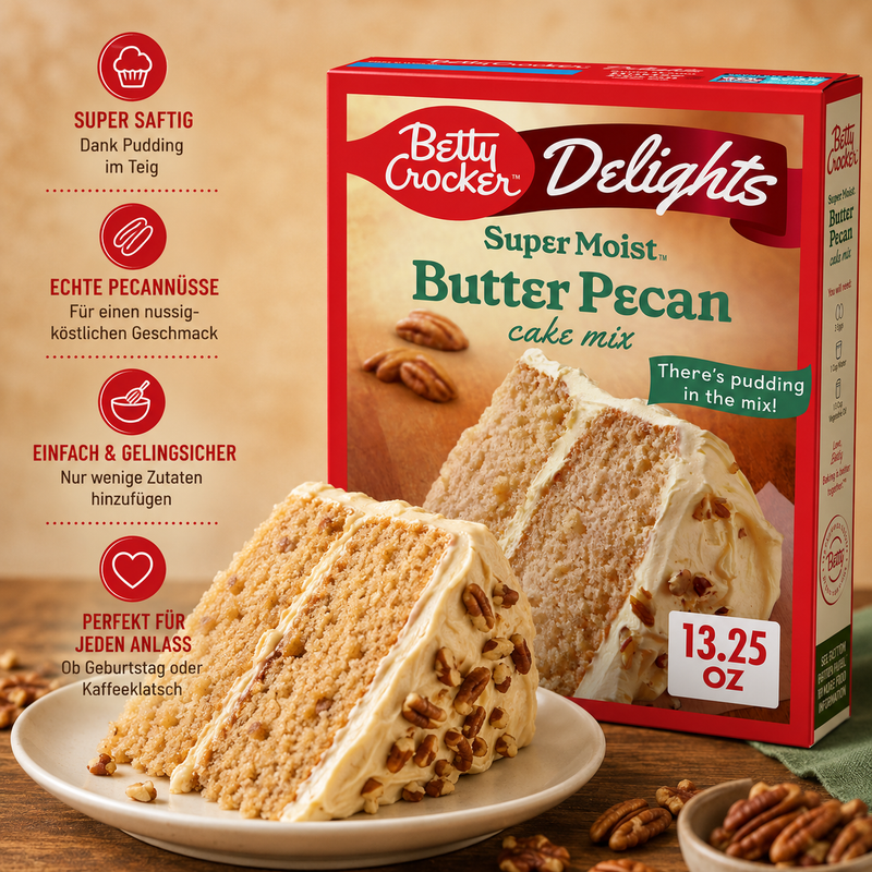 Betty Crocker - Super Moist Cake Mix "Butter Pecan" (375 g)
