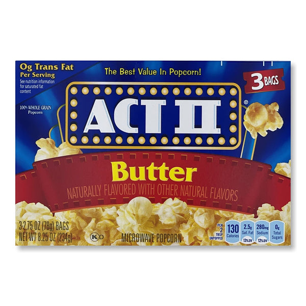 ACT II - Popcorn "Butter" 3x Bags (234 g)