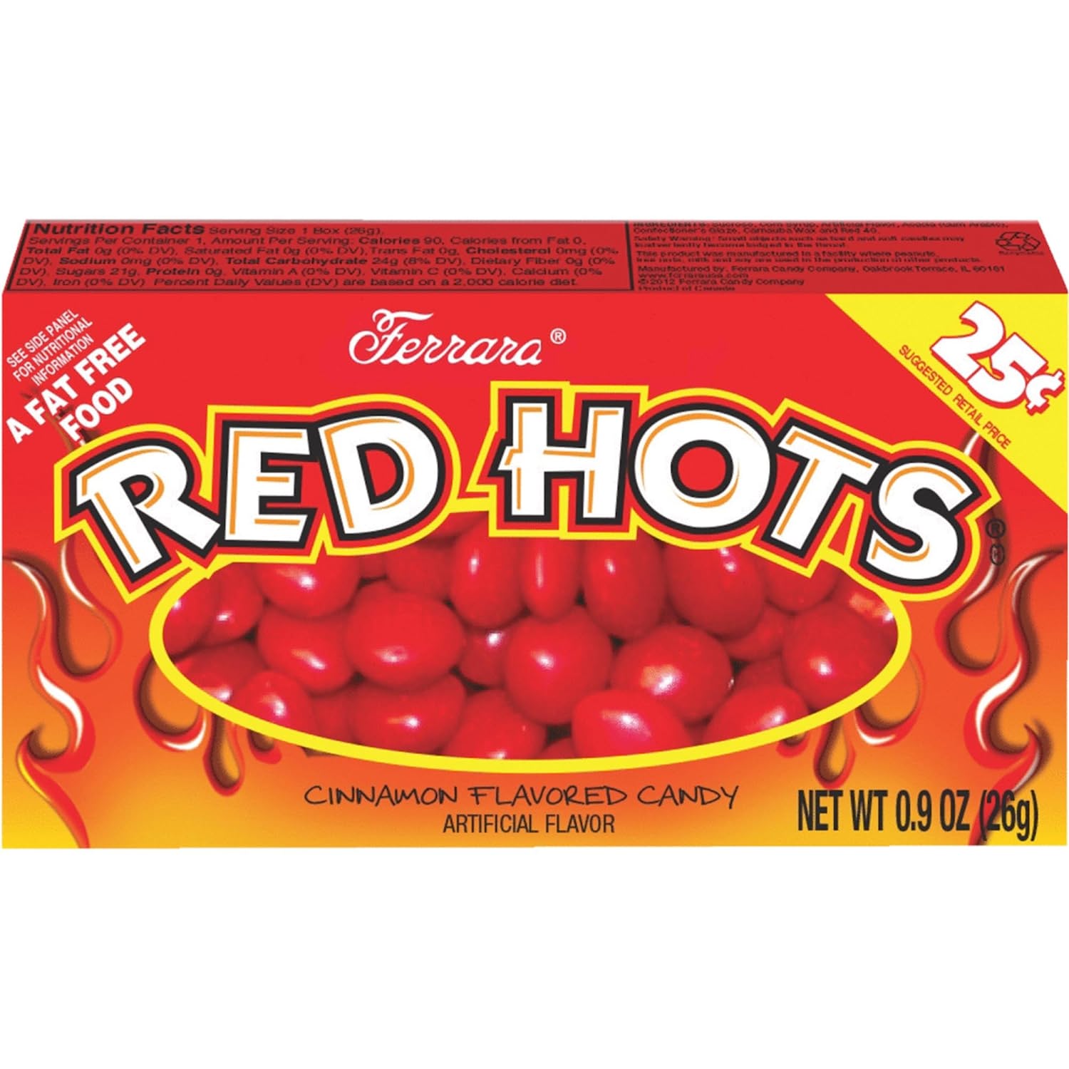 Ferrara Red Hots Cinnamon Flavored Candy 26 G 1626