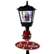 Schneiende Standlaterne - schwarz "Santa" (180 cm)