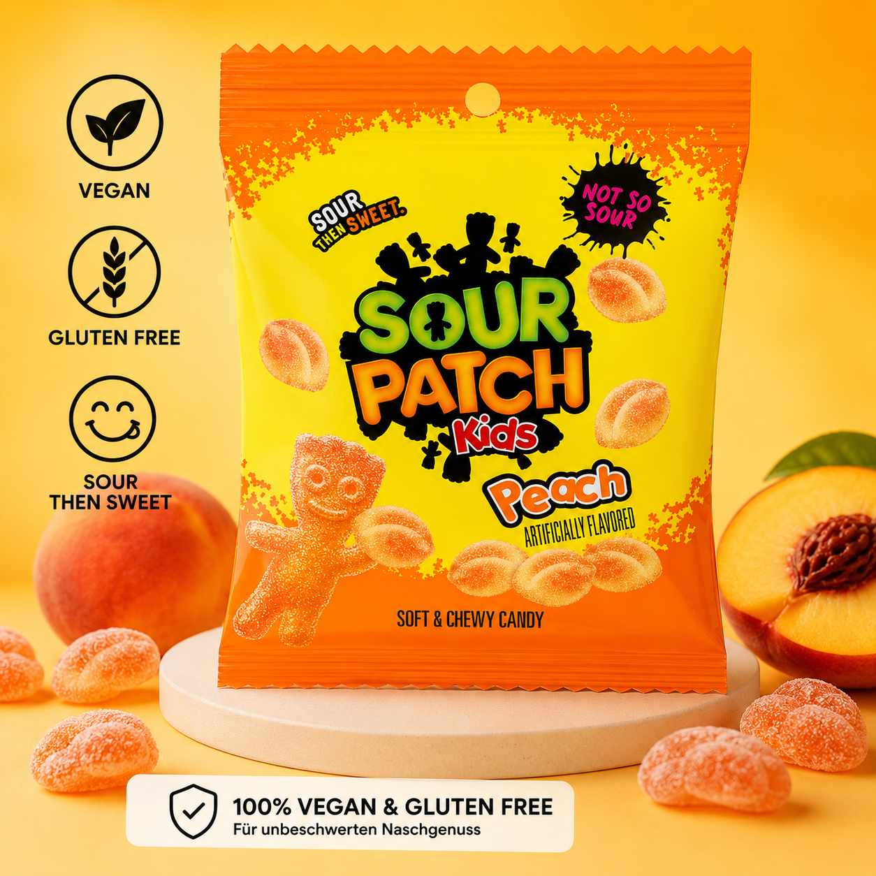 Sour Patch Kids - Soft & Chewy Candy "Peach" (101 g)