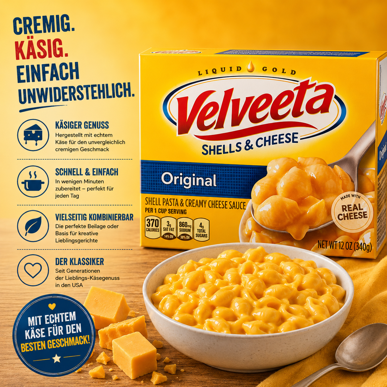 Kraft - Velveeta Shells & Cheese "Original" (340 g)