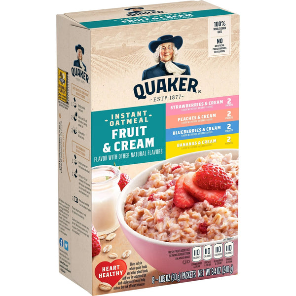QUAKER - Instant Oatmeal "Fruit & Cream" (240 g)