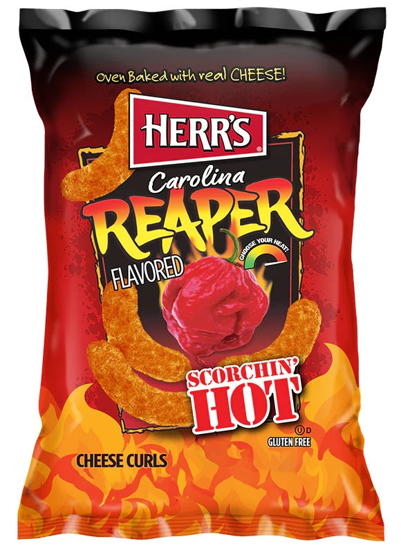 Herr's - flavored Baked Cheese Curls "Carolina Reaper" (170 g)