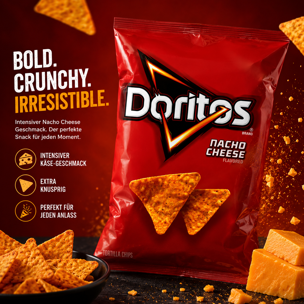 Doritos - Flavored Tortilla Chips "Nacho Cheese" (198,4 g)