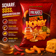 Herr's - flavored Curls "Hot 'n Honey Cheese" (170g)