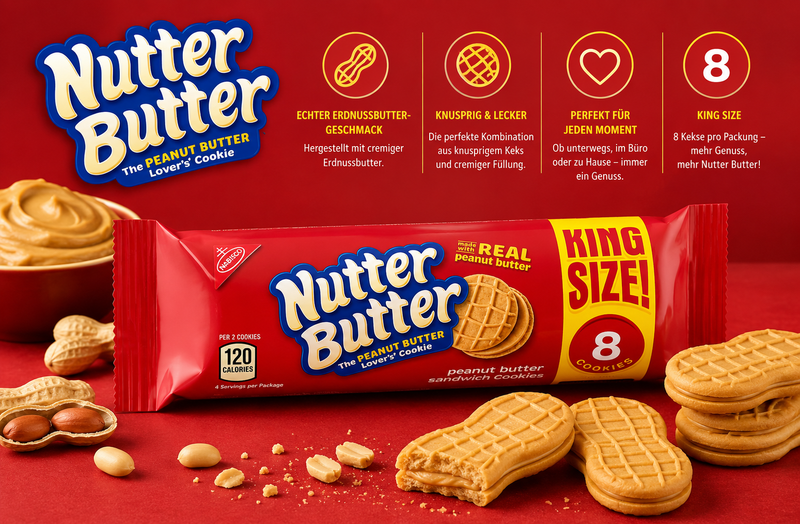 Nabisco - Nutter Butter "The PEANUT BUTTER Lovers' Cookie" (100 g)
