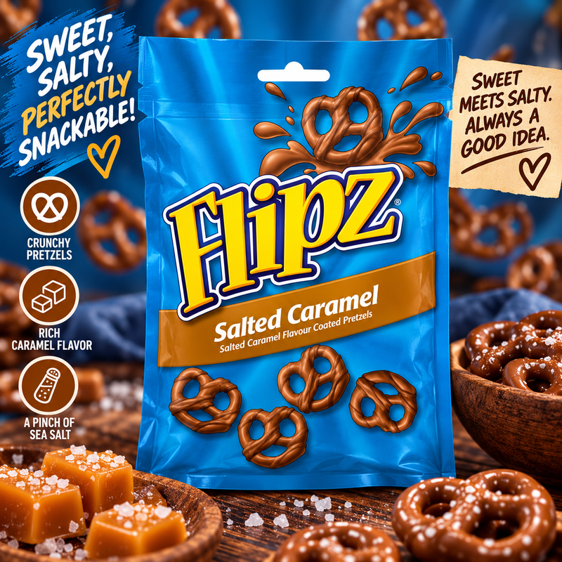 Flipz - Flavour Coated Pretzels "Salted Caramel" (90 g)