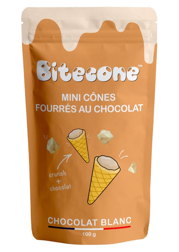 Bitecone - Bite Sized Waffle Cones "White Chocolate" (100 g)