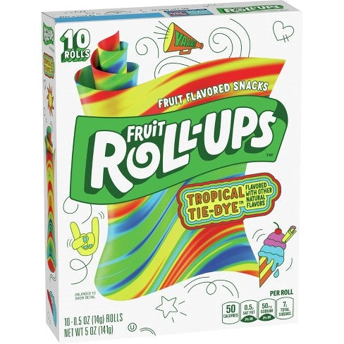 Betty Crocker - Fruit Roll-Ups "Tropical Tie-Dye" (141 g)