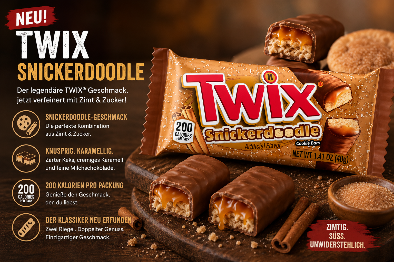 Twix - Chocolate Bar "SnickerDoodle" (40 g)