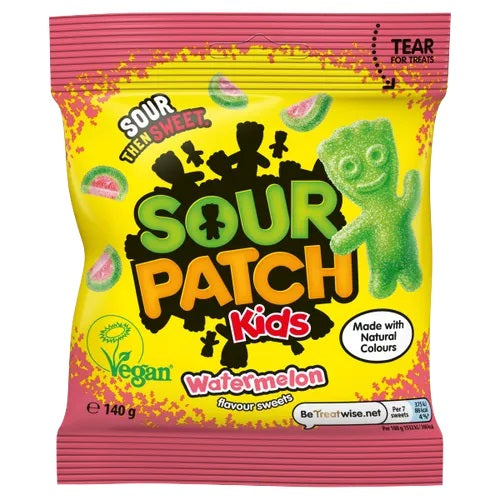 Sour Patch Kids - Soft & Chewy Candy "Watermelon" (130 g)