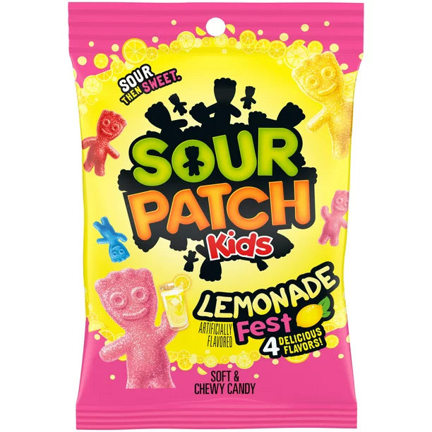 Sour Patch Kids - Soft & Chewy Candy "LEMONADE Fest - 4 Delicious Flavors!" (102 g)