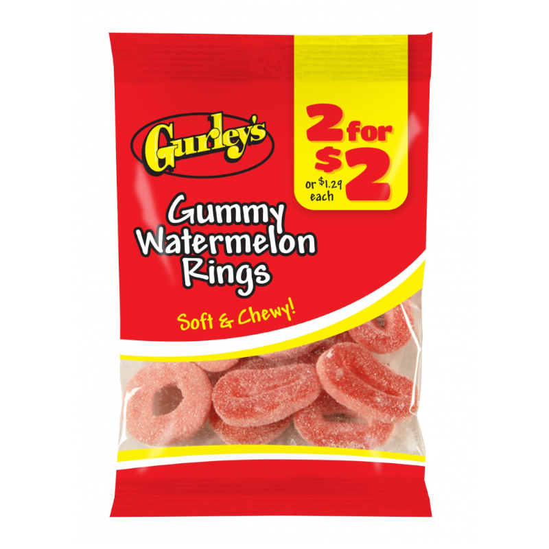 Gurley's - Candy "Gummy Watermelon Rings" (78 g)