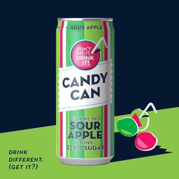 Candy Can - "Sparkling SOUR APPLE" Zero Sugar (330 ml)